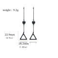 Anime Chainsaw Man Earrings Hunger Devil Fami Famine Devil Drop Earrings Black Triangular Long Earrings for Women Jewelry Gift. 