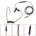 【MIGAPALAZA】 3.5mm Air Tube Headset Anti-radiation Stereo Earphone for iPhone Black - intl. 