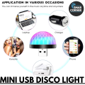 SMAR CORNER Portable Mini USB Disco Light Rotating with Voice Sensor | Magic Ball RGB LED Light Lamp | Home Party Stage Light | Universal for Laptops, Power banks, Mobile Chargers & Other USB supported ports. 