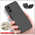 Oppo A76 Matte Black Soft Silicon Back Cover. 