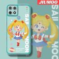 JIUMOO Case For OPPO A15 Case Cartoon Sailor Moon Thin Shockproof Square Edge Silicone Casing Full Lens Cover Camera Protect Cases Softcase. 