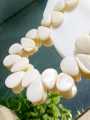 12pcs Natural Flat Drop Tussle White Mother of Pearl Sea Shell Beads for Crafting - DIY Crafting Elegant Jewelry Making Supplies. 