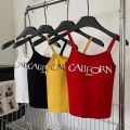 American style spicy girl small camisole tank top for women, summer cover, double breasts for external wear, and sleeveless sports shorts for inner wear. 
