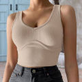 Sports Top Solid Color y Streetwear Sleeveless Sports Top. 