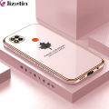 Jizetin (Free Lanyard) for Redmi 9C / Redmi 10A Back Cover Maple Leaf Luxury 6D Plating Case Side Pattern Soft Silicone Square Phone Cases. 