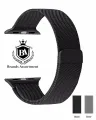 41mm / 40mm / 38mm Milanese loop Strap for Apple Watch Series 1 / 2 / 3 / 4 / 5 / 6 / 7 & Smart - Stainless Steel Band Bracelet for iWatch - Silver - Black. 
