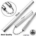 AAI Store Stainless Steel Nunchaku for Martial Arts Training, Durable Bruce Lee Style Nunchucks with Steel Chain, Karate & Ninja Practice Sticks for Self-Defense & Exercise. 
