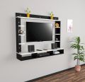 Wall Mount Engineered Wood TV Entertainment Unit/Tv Rack Set to Box Stand with Wall Shelves for Living Room Flowery Wenge Finish (Ideal for up to 32"). 