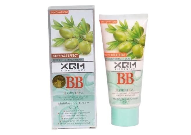 6 In 1 Multifunction BB Cream Green Olive - BB Cream for Perfect Smooth Skin - Baby Face Effect BB Cream - Cover Redness And Imperfections - Best BB Cream for Girls and Women
