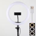 (STAND IS NOT INCLUDED) HOLA 26 CM 3 Modes Dimmable Ring Light  Fill Light With Mobile holder live streaming 26CM Light. 