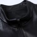 Mens Black Faux Leather Jacket Casual Stylish Jacket. 