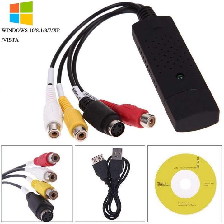 Easy Cap USB 2.0 Capture Card  For Video TV DVD VHS Audio Capture Card 3 in 1 VHS to DVD Adapter Converter PC PS3 Xbox