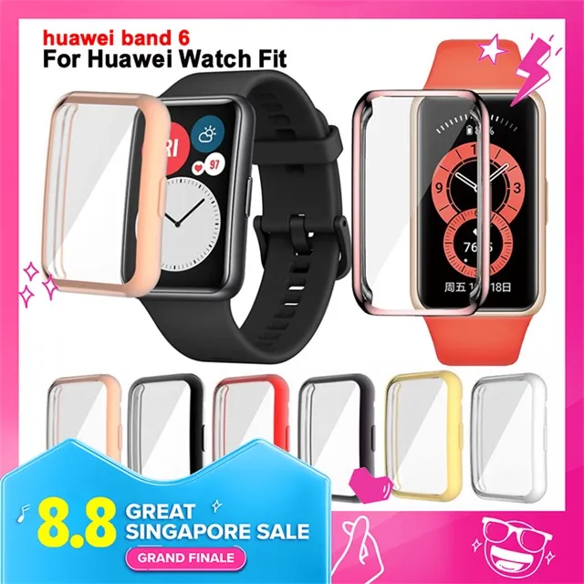TPU%20Soft%20Full%20Screen%20Protector%20Case%20Shell%20Edge%20Frame%20For%20Huawei%20Watch%20Fit%20Strap%20huawei%20band%206%20smart%20band%20Protective%20Bumper%20Cover%20Accessories%20-%20Image%202