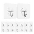 Pack of 10- Adhesive Suction Cup Hooks (10kg) stick hook Heavy Duty Sticky Wall & Ceiling & Door Nail Free Clear Hook for Bathroom and Kitchen No Scratch Waterproof and Oilproof Sticker. 