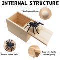 Trick Spider Funny Scare Box Wooden Hidden Box Quality Prank Wooden Scare Box Fun Game Prank Trick Friend Office Toys. 