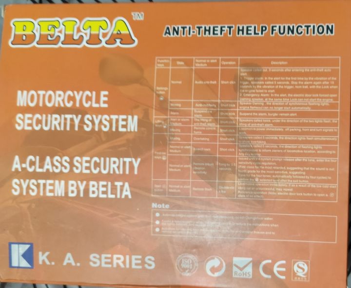 Remote Key Bike Security Alarm System | Anti-Theft Motorcycle Alarm ...