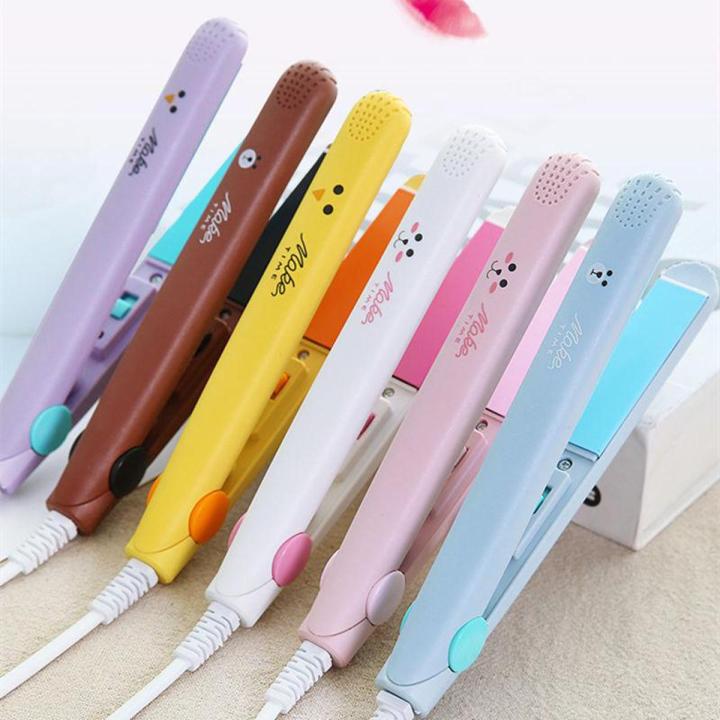 High Quality Mini Hair Straightener Iron Pink Ceramic Straightening