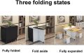 Folding Dining Table, Rectangular Simple Dining Table, Removable and Retractable, for Kitchen Multifunctional Table with 4 chair. 