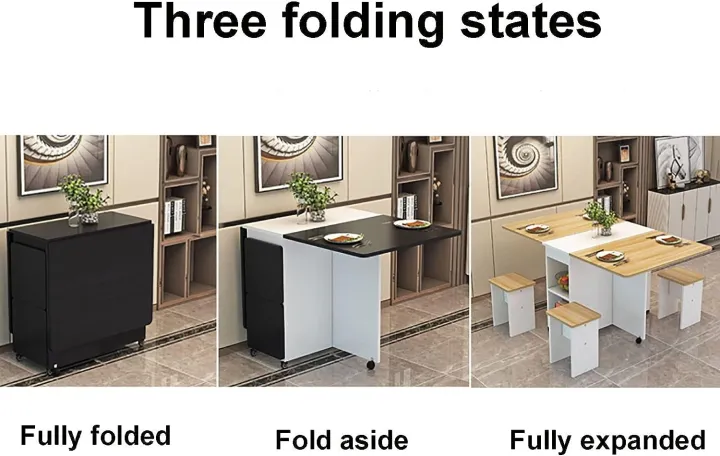 Folding%20Dining%20Table,%20Rectangular%20Simple%20Dining%20Table,%20Removable%20and%20Retractable,%20for%20Kitchen%20Multifunctional%20Table%20with%204%20chair%20-%20Image%204