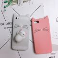 3D Cute Squishy Bear Seal Phone Case For iPhone 15 6S 8 Plus Xs Case Cartoon Animal Cat Ear Silicone Case For iPhone5S SE 8 Plus. 