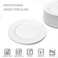 6pcs Set of 10/8/7 Inch Plain White Bone Kitchen Plates Ceramic Tableware Restaurant White Plates Dessert Plates Microwave Safe. 