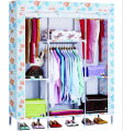 Fashion Cloth Storage Wardrobe - Foldable storage Wardrobe Cupboard - Almari - Folding Canvas wardrobe - 3 DOOR PORTABLE FOLDING WARDROBE CUPBOARD FOR CLOTHES DIY-LATEST DESIGNS. 