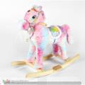 Baby Leather Stuff Rocking Giraffe Horse With Music - 2 In 1 Function For Kids Toddler Activity Unicorn Stuff & Design. 