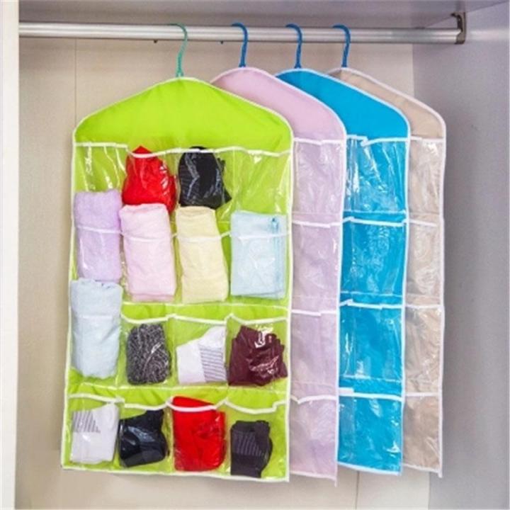 Universal%20Cupboard%20Hanging%20Storage%20Organizer%20Transparent%20Wall%20Hanging%20Bag%20for%20Socks,%20Jewelry,%20Ties,%20Underwear,%20Sunglasses,%20Bra,%20Stationary,%20Stitching%20Tools%20-%20Closet%20Storage%20Tidy%20Organizer%2016%20Pockets%20(Multicolor)%20-%20Image%204