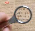 10X Handheld Magnifying Glass with Tweezers Stainless Steel Mini Magnifying Glass Loupe for Inspection Jewelry Coins Stamps Maps. 