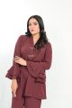 MK COUTURE Double Georgette 2 Pcs Stitched- Maroon. 