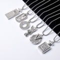 Stainless Steel Necklace for Men Women Hip Hop Design Full Diamond Cartoon Pendant Titanium Steel Necklace. 