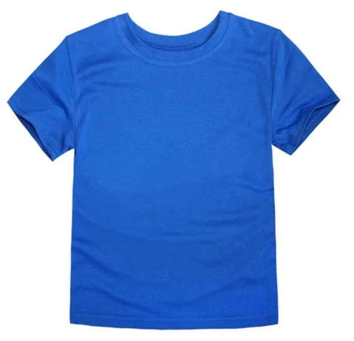 blue%20Round%20Neck%20Plain%20cotton%20T-shirt%20For%20Kids%20-%20Image%202