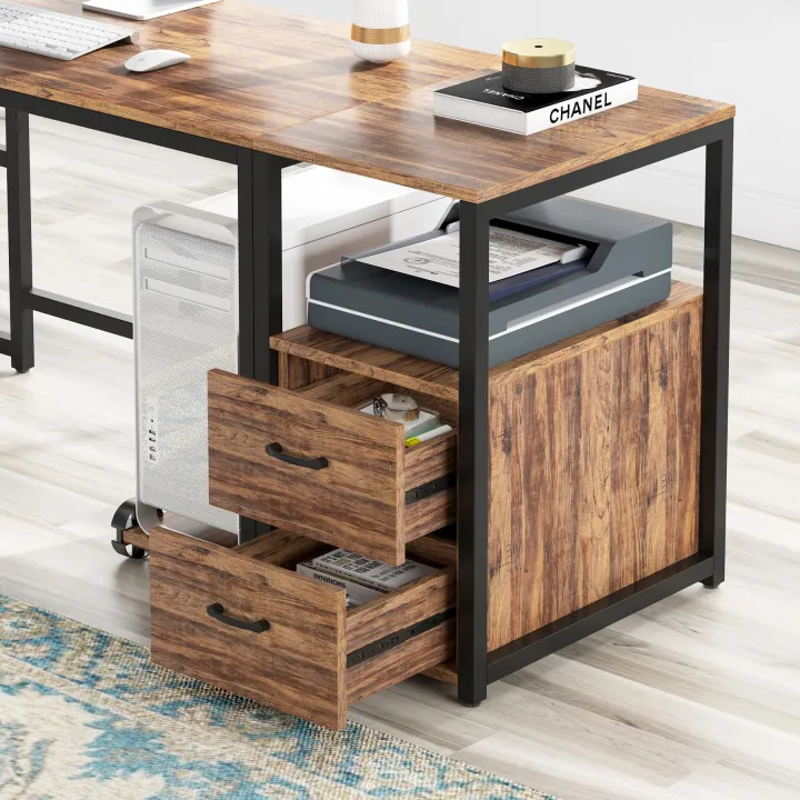 Customised%20L-Shaped%20Desk,%2070%E2%80%B3%20Computer%20Desk%20with%20Bookcase%20and%20Cabinet,%20Customizable%20-%20Image%206