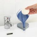Soap Bar Holder Leaf Shape, Soap Dish with Draining Tray, Decorative Plastic Soap Saver, Soap Box with Suction Cup for Shower Bathroom Kitchen. 