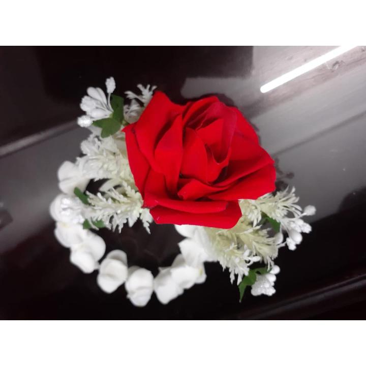 Rose gajray, rose gajra, red rose gajra, artificial rose gajra, valentines day gift for lovers, valentines day gift for girls