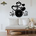 Reboch Decor Brand High quality wooden wall clock | Hearts Shaped wall clock | hearts shaped wooden wall clock. 