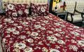 New Design-High Quality Cotton Crystal Bed Sheet -  Red colur. 