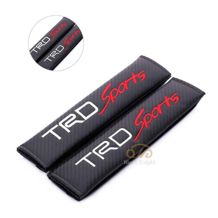 2pcs Carbon Fiber Seat Belt Covers Car Shoulder Pad Protection for Toyota Camry Altis Vigo Fortuner CHR Vios Yaris Ativ Hilux REVO Avanza sienta hiace commuter innova Fortuner