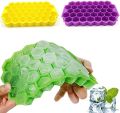 Honey Cube Honeycomb Tray 37 Silicone Cubes Ice Cube Making Mold with Lids. 