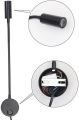 Youngine Flexible Gooseneck Plug in Reading Lamp Art Works Show Accent Light Wall Mount Sconce Spot Lamp Fixture with On/Off Switch (01BlackWarm) Warm white. 