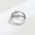 wish cross-border Internet celebrity three-ring smart ring ins wish transfer beads light luxury exquisite index ring female wholesale. 