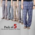 Checkered Pajamas For Men (Pack Of 5). 
