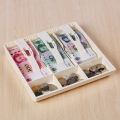 3 Grid Money Cash Coin Register Cashier Box Insert Tray Storage Drawer Organizer. 
