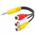 3.5mm AUX Jack Plug Male to 3 RCA Female Adapter Converter Cable. 