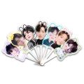 Wholesale Bangtan Boys Kpop Cartoon Cute Bangtan Boys Folding Fan Plastic Fan Promotion Hand Fan for Gift Cute Cool PP. 