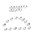 100Pcs Acrylic Beads Letter Beads Round Letter Alphabet Beads DIY Jewelry Making Bracelet Necklace Accessories. 