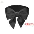 Big Bow Knot Waist Belt Skirts Decorative Waistband Women Elastic Waist Belt Black. 