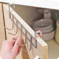 Kitchen Cabinet Door Hooks Multifunctional Hat Bag Towel Hanger over the door Hooks for Hanging Rack Bathroom Organizer 5 hooks. 