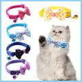 Pet Bow Collar Cat Puppy Bell Collar Korean Pet Collar Kitty Bow Headband Collar Adjustable Clasp Suitable For Cats And Dogs bluey. 