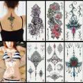 10 Sheets Large Tattoos Temporary Gergeous Body Tattoos Art Stickers For Women Girls 3D Realistic Chest Arm Scar. 